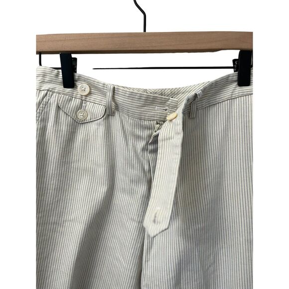 Lauren Ralph Lauren Womens Cream and Blue Striped Pants Size 8 Petite - Picture 4 of 6